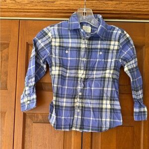 Crewcuts Boys' Blue & White Plaid Button-Down Shirt